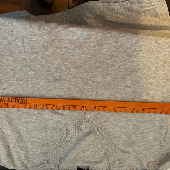 Society V-Neck Sweater in Gray and Rainbow - Picture 5 of 6